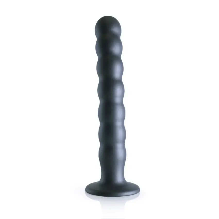 Ouch! - Silikonowe dildo G-Spot z koralikami - 20,5 cm - obrazek 4