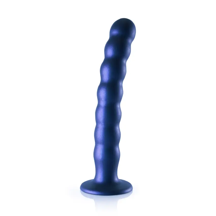 Ouch! - Silikonowe dildo G-Spot z koralikami - 20,5 cm - obrazek 3