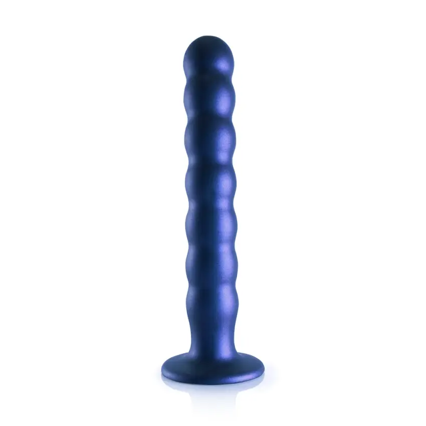 Ouch! - Silikonowe dildo G-Spot z koralikami - 20,5 cm - obrazek 4