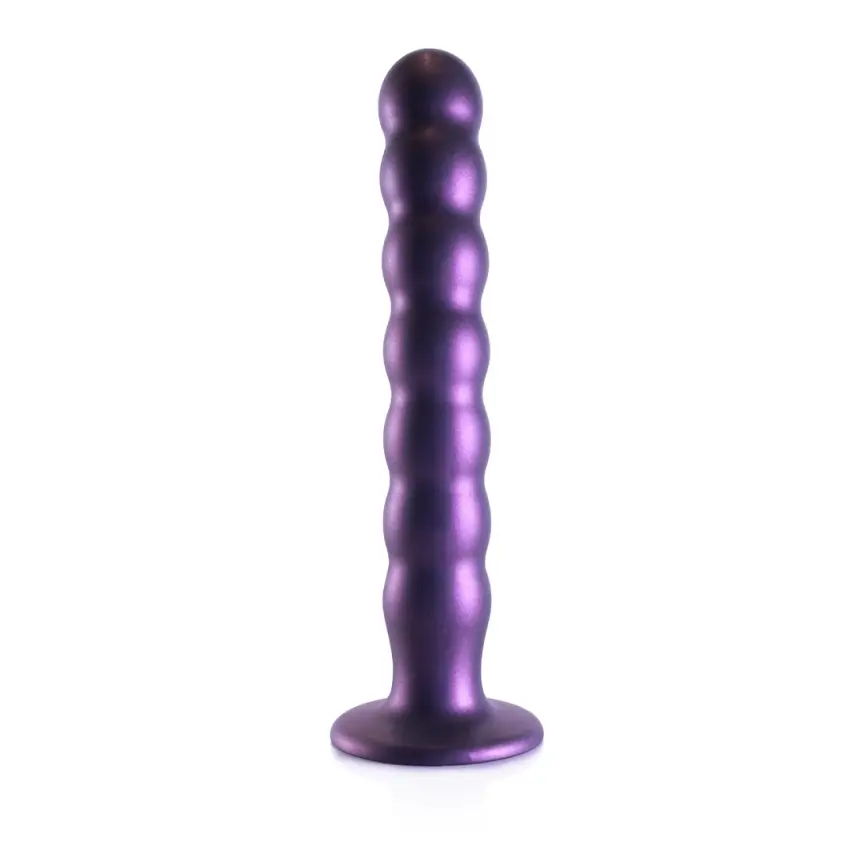 Ouch! - Silikonowe dildo G-Spot z koralikami - 20,5 cm - obrazek 4