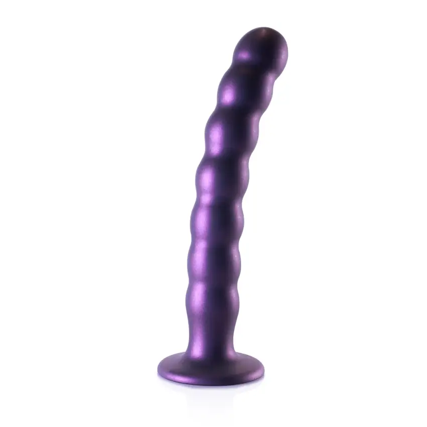 Ouch! - Silikonowe dildo G-Spot z koralikami - 20,5 cm - obrazek 3