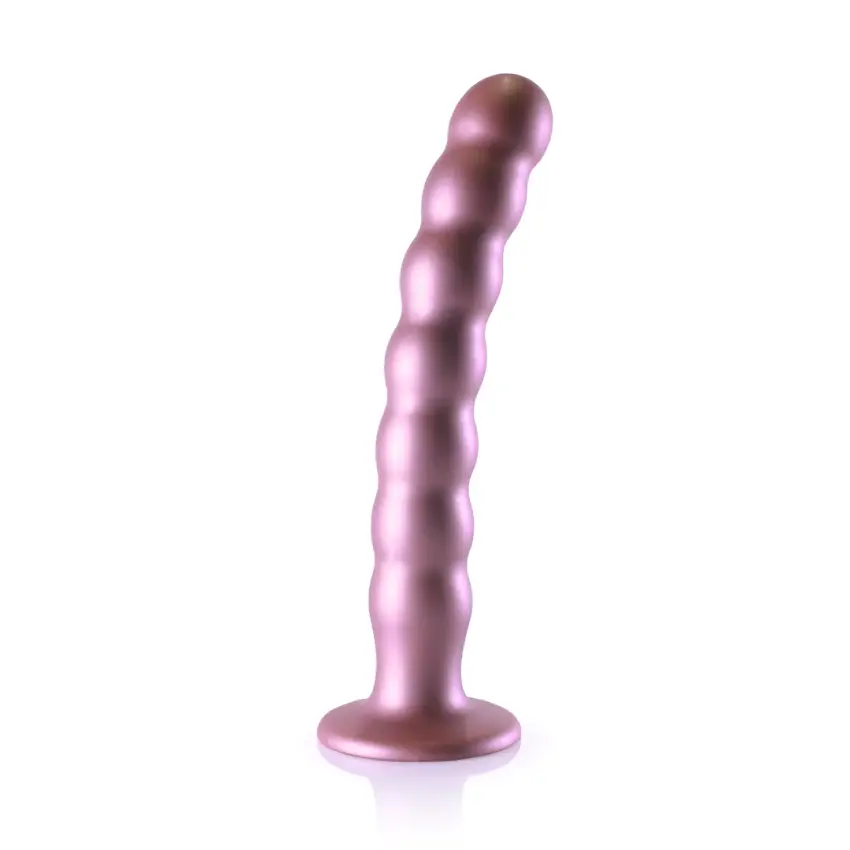 Ouch! - Silikonowe dildo G-Spot z koralikami - 20,5 cm - obrazek 3