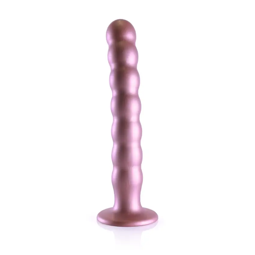 Ouch! - Silikonowe dildo G-Spot z koralikami - 20,5 cm - obrazek 4