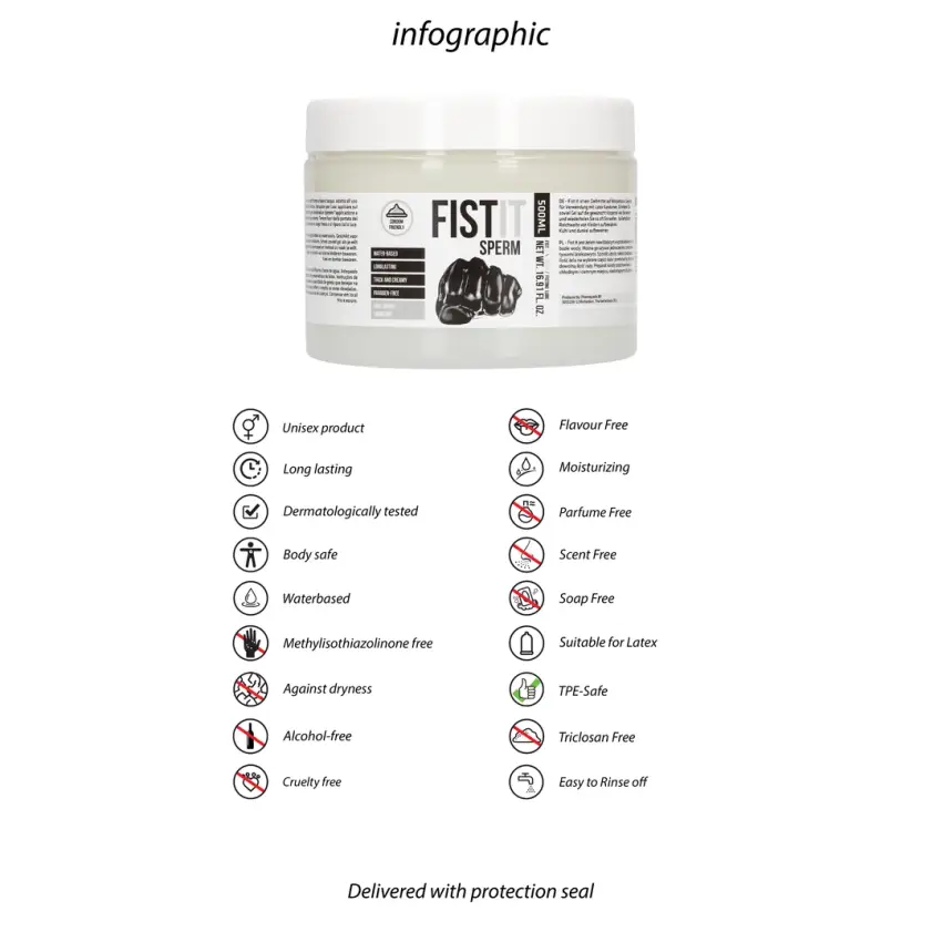 Fist It by Shots - Lubrykant - sztuczna sperma 500 ml - obrazek 6