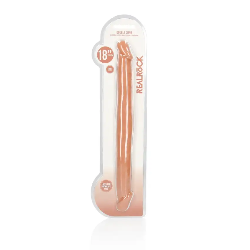 RealRock - Podwójne wygięte dildo  - bardzo długie 46cm - obrazek 2