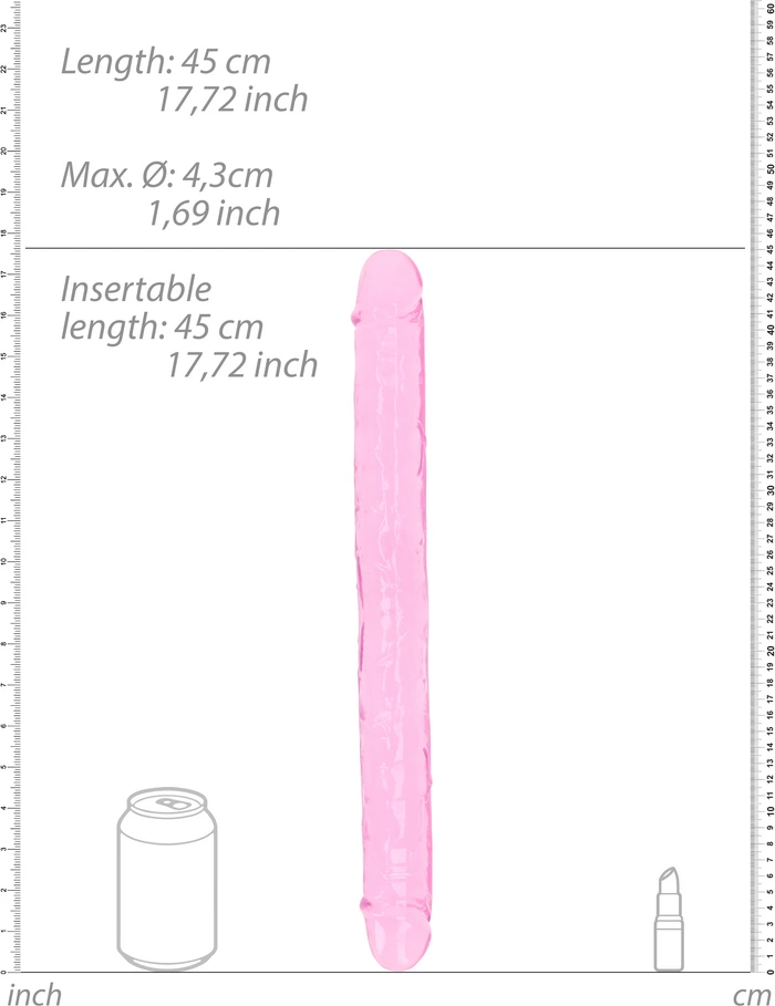 RealRock - Realistyczne podwójne dildo 45 cm 5 RealRock - Realistyczne podwójne dildo 45 cm - obrazek 5