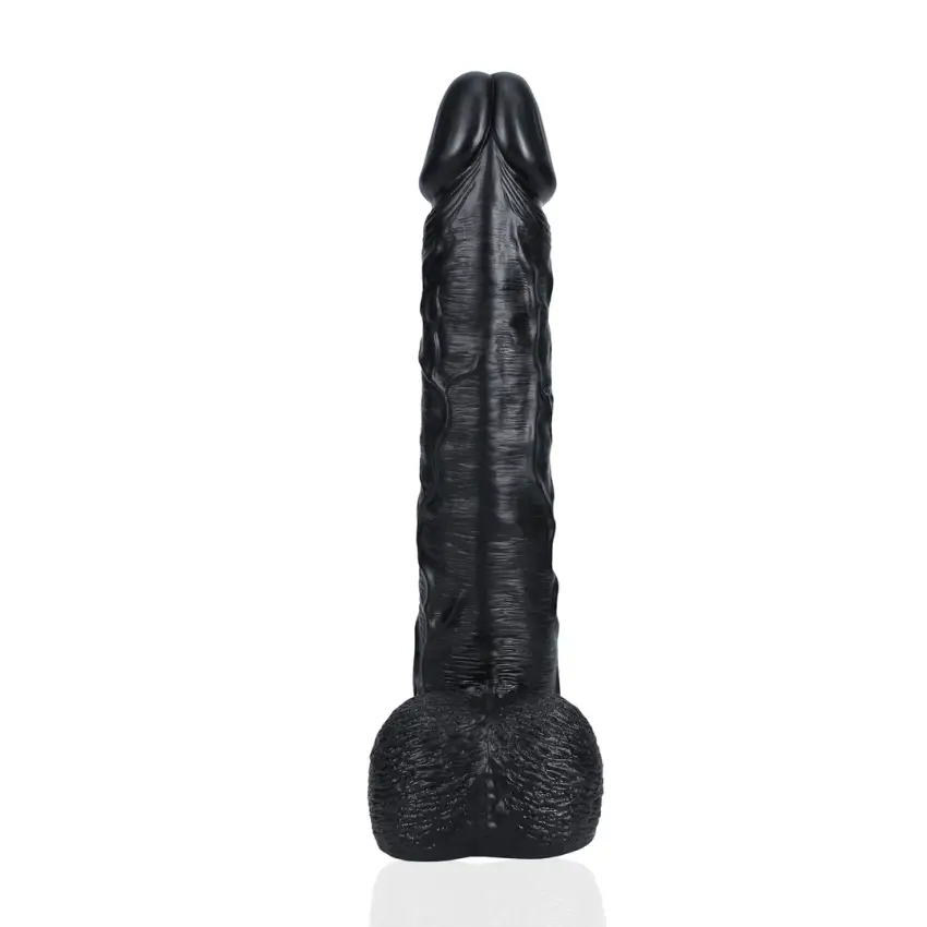 RealRock - Extra duże realistyczne dildo z jądrami 38 cm - obrazek 4