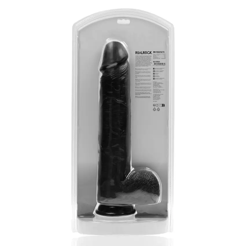 RealRock - Extra duże realistyczne dildo z jądrami 38 cm - obrazek 3