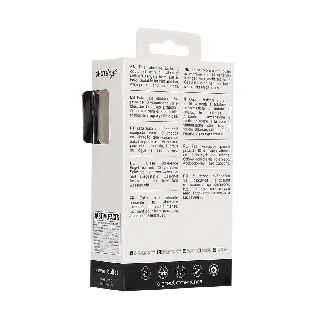 Shots Toys - Wodoodporny pocisk wibrujący - 10 prędkości 6 Shots Toys - Wodoodporny pocisk wibrujący - 10 prędkości - obrazek 6