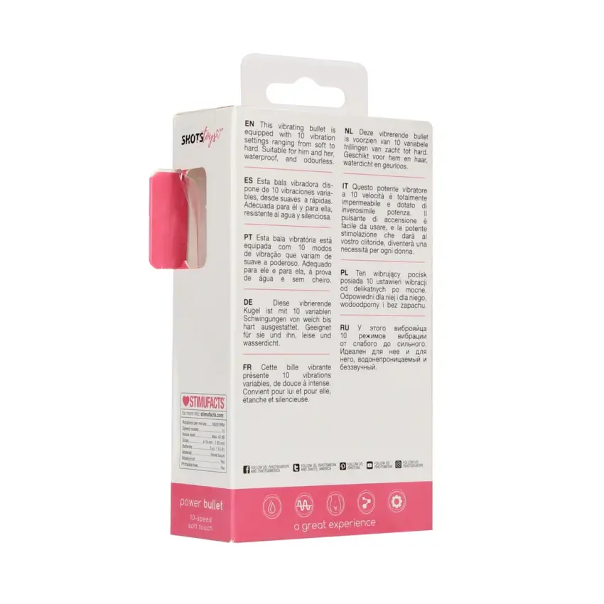 Shots Toys - Wodoodporny pocisk wibrujący - 10 prędkości - obrazek 6