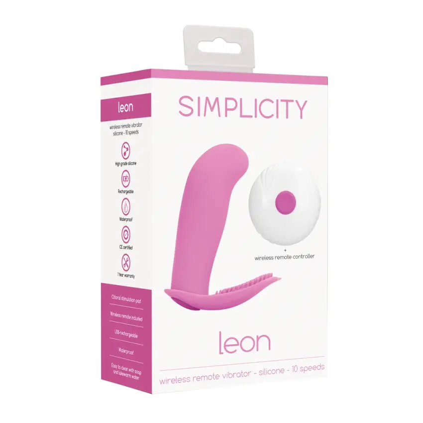 Simplicity by shots - Bezprzewodowy Wibrator z Pilotem Leon - obrazek 2