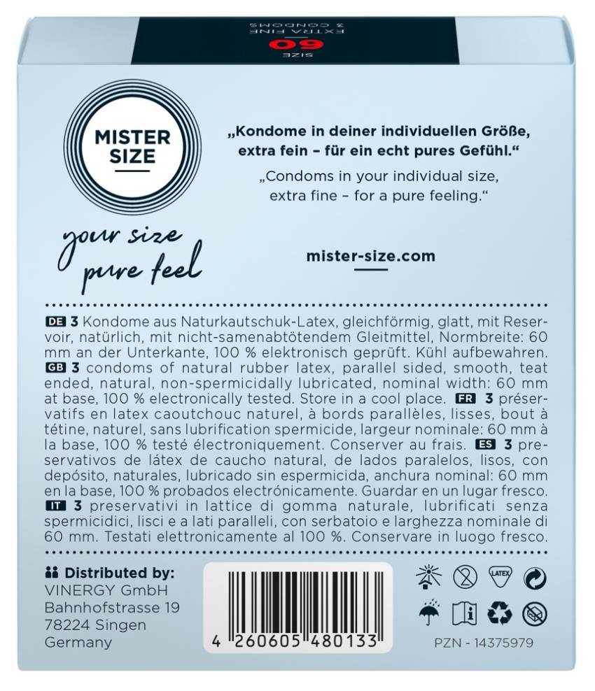 Mister Size 60mm pack of 3 - obrazek 3