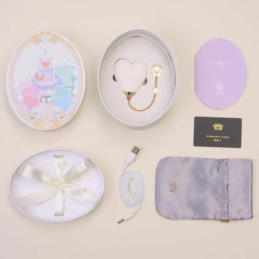 Masażer - Zalo Baby Heart Vanilla White - obrazek 3