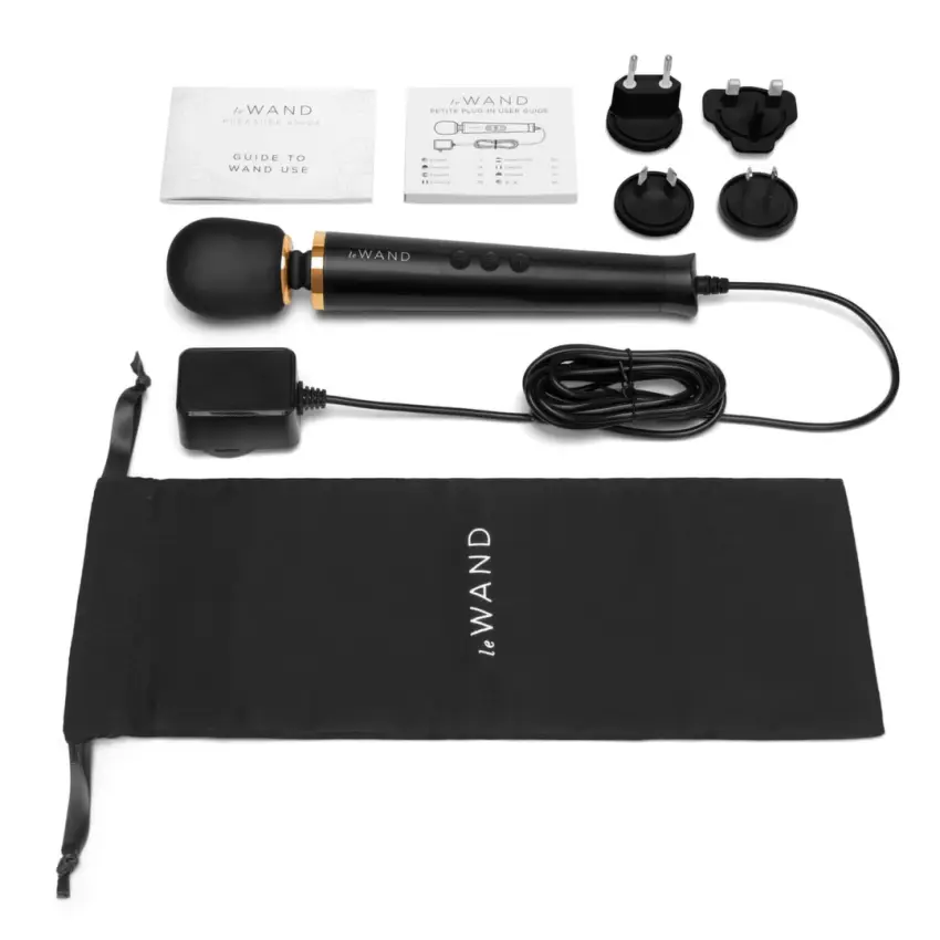 Le Wand - Mocny Masażer Łechtaczki Czarny Powerful Petite Plug-in - obrazek 5