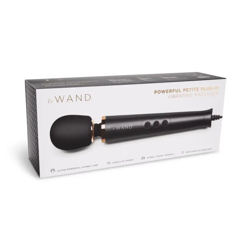 Le Wand - Mocny Masażer Łechtaczki Czarny Powerful Petite Plug-in - obrazek 2