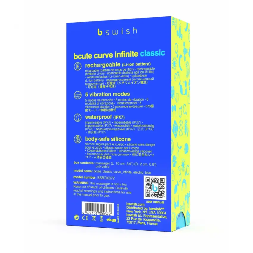 B swish - Wibrator Punktu-G Bcute Curve Classic Niebieski - obrazek 4