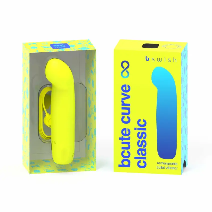 B swish - Wibrator Punktu-G Bcute Curve Classic Żółty - obrazek 5