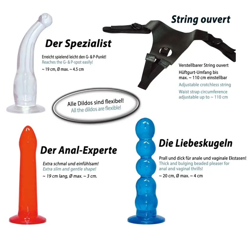 You2Toys - Pasek na dildo + 3 szt dildo - obrazek 7