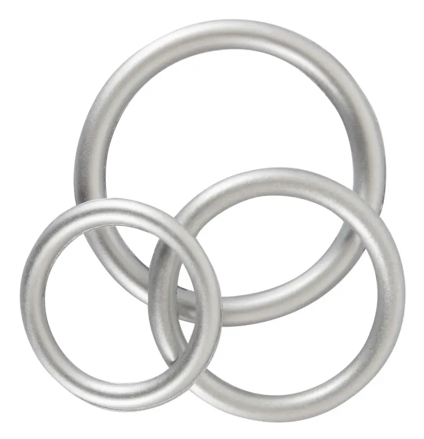 You2Toys - Metaliczny, silikonowy pierścień erekcyjny SE - zestaw - 3 szt - obrazek 4
