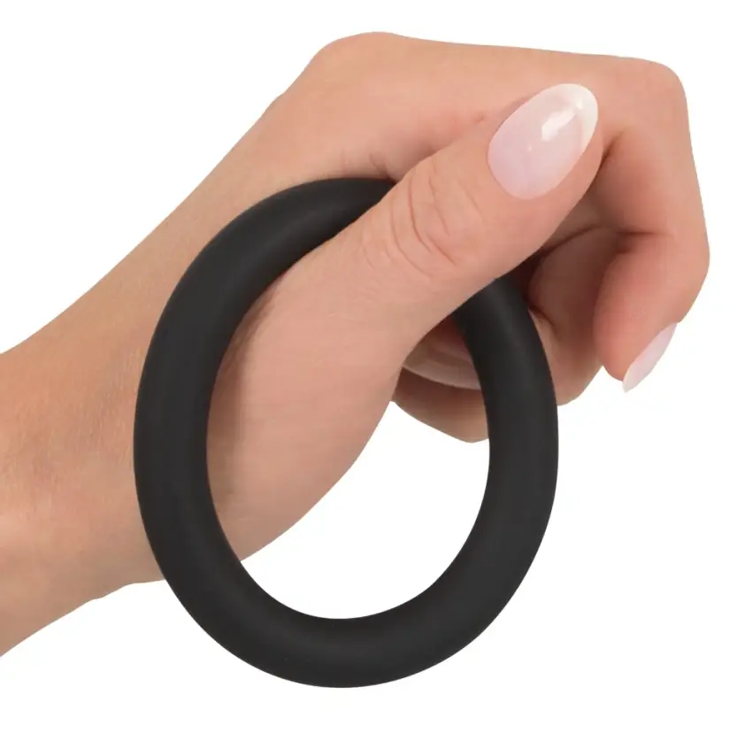 Black Velvets - Pierścień Na Penisa Rozciągliwy 5 cm Czarny - obrazek 3