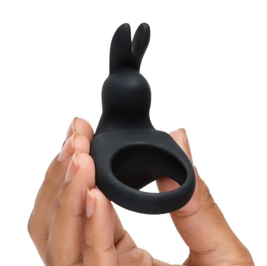 Happy Rabbit - Silikonowy Pierścień Na Penisa Cock Ring Czarny - obrazek 5