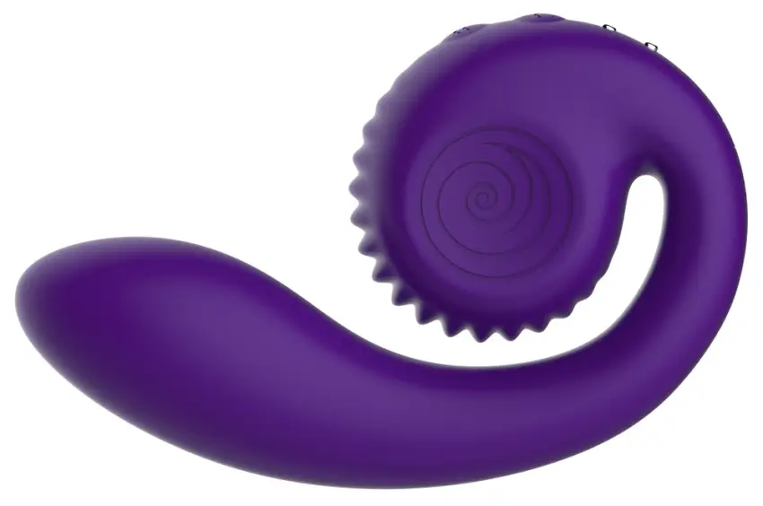 Snail Vibe - Wibrator Ślimak Zakrzywiony Ze Stymulacją Łechtaczki Gizi Fioletowy - obrazek 3
