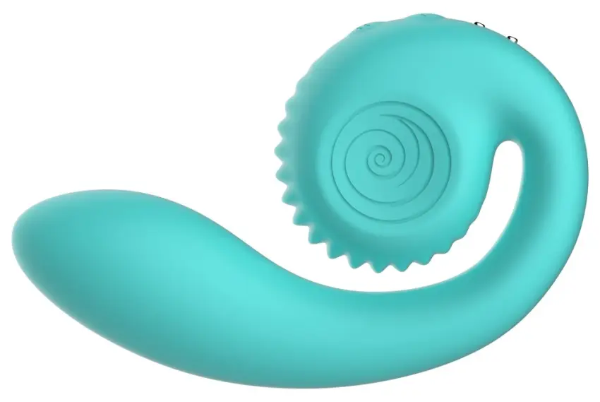 Snail Vibe - Wibrator Ślimak Zakrzywiony Ze Stymulacją Łechtaczki Gizi Turkusowy - obrazek 3