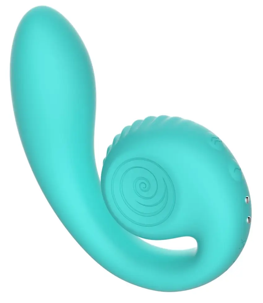 Snail Vibe - Wibrator Ślimak Zakrzywiony Ze Stymulacją Łechtaczki Gizi Turkusowy - obrazek 2