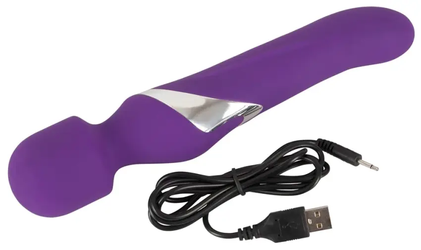 Javida - Masażer I Perłowy Wibrator W Jednym Fioletowy 24 Cm - obrazek 8