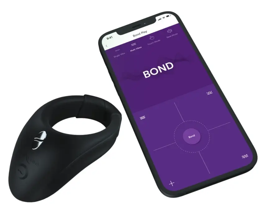 We-Vibe - Pierścień Erekcyjny Z Aplikacją Bond Niebieski - obrazek 8