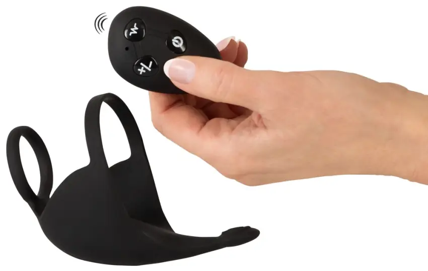 Rebel - Pierścień Erekcyjny Ze Stymulatorem Jąder Cock ring with RC Ball - obrazek 7