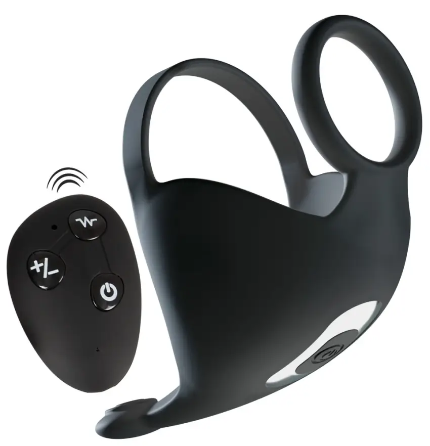 Rebel - Pierścień Erekcyjny Ze Stymulatorem Jąder Cock ring with RC Ball - obrazek 2