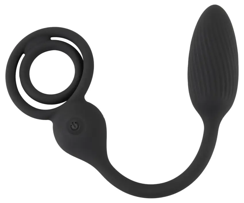 Rebel - Pierścień Erekcyjny Z Wtyczką Analną Wibrujący Cock&ball ring with a RC - obrazek 4