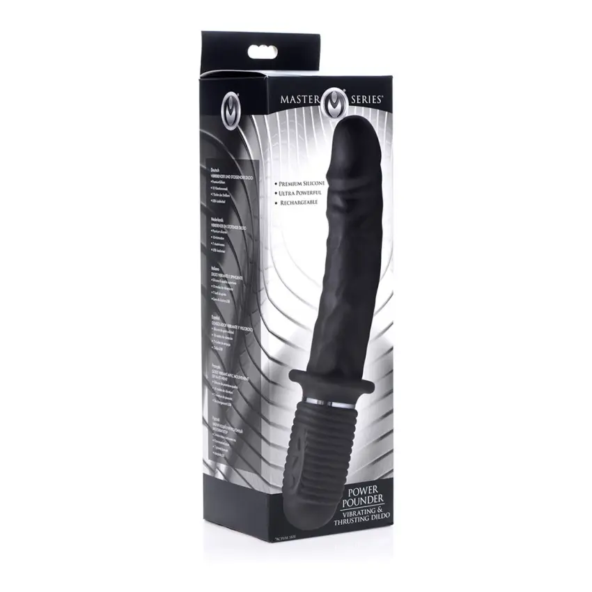 Wibrujące i pchające silikonowe dildo Power Pounder XR Brands - obrazek 2