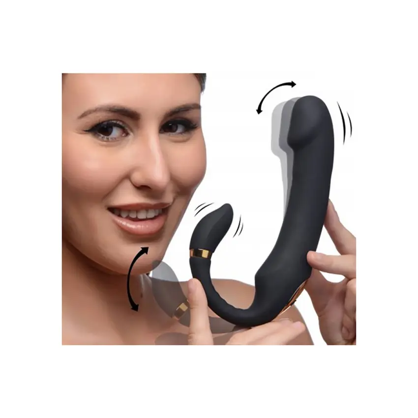 Silikonowy wibrator ze stymulatorem łechtaczki Xr Brands - obrazek 4