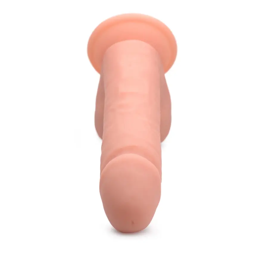 Curve Toys - Wibrujace dildo z jądrami - silikonowe z pilotem zdalnego sterowania - 20,5 cm - obrazek 6
