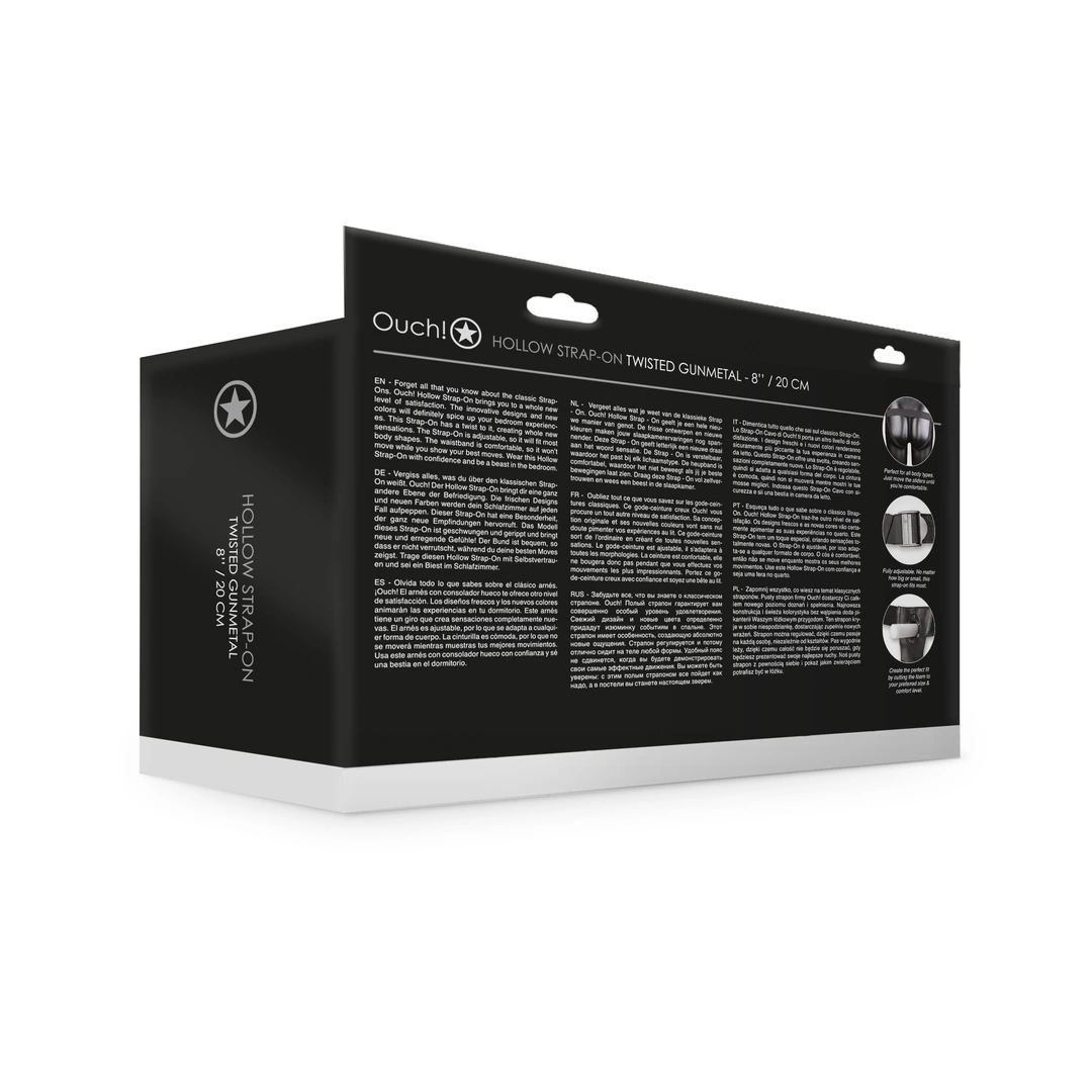 Ouch! - Dildo na pasku - zakręcone wypustki - 20 cm 3 Ouch! - Dildo na pasku - zakręcone wypustki - 20 cm - obrazek 3