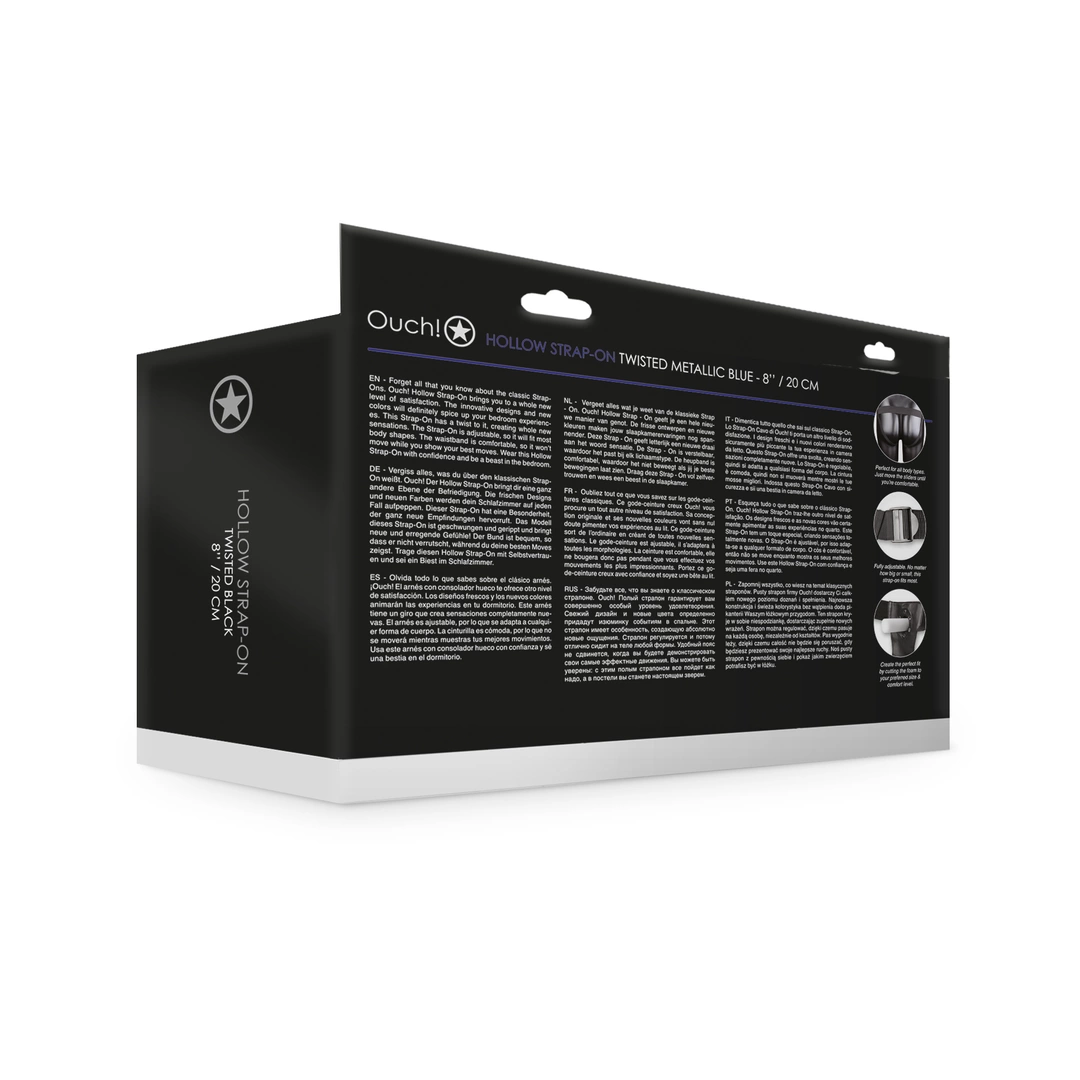 Ouch! - Prążkowany pasek z dildo z jądrami - 21 cm 3 Ouch! - Prążkowany pasek z dildo z jądrami - 21 cm - obrazek 3