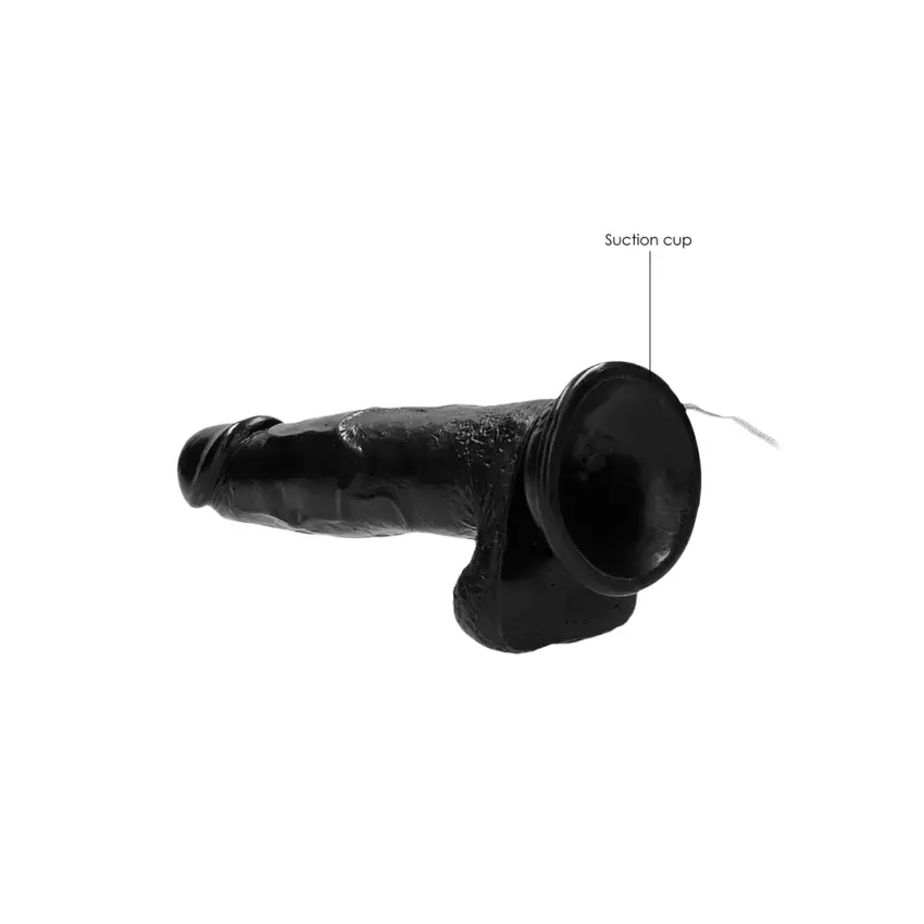 RealRock - Wibrujące realistyczne dildo z jądrami - z pilotem  20 cm - obrazek 7