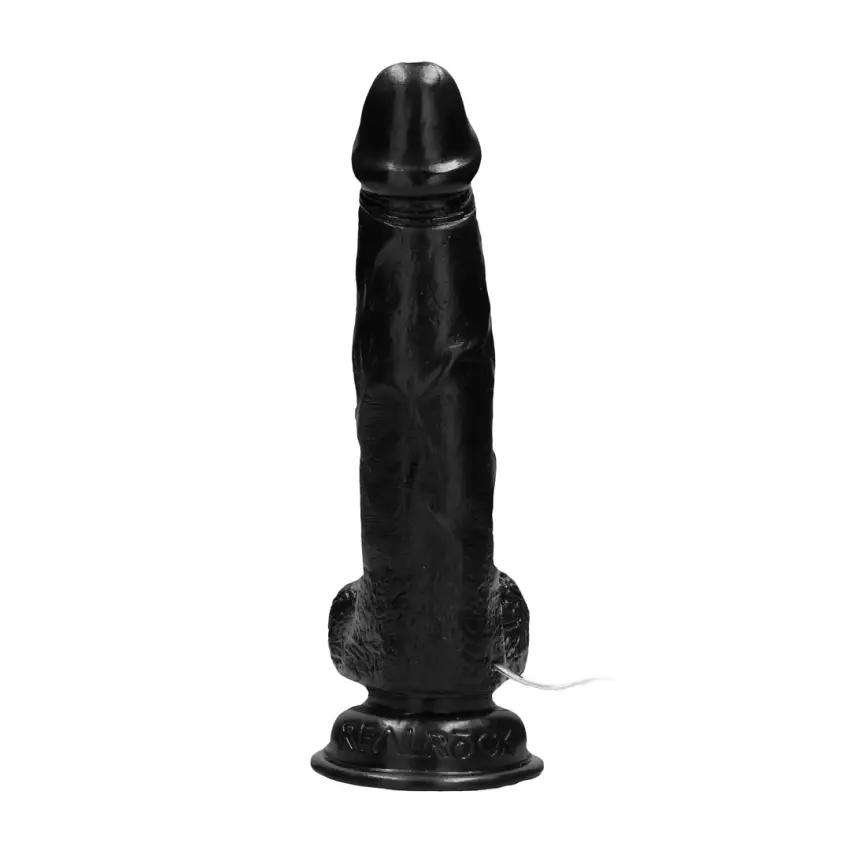 RealRock - Wibrujące realistyczne dildo z jądrami - z pilotem  20 cm - obrazek 4