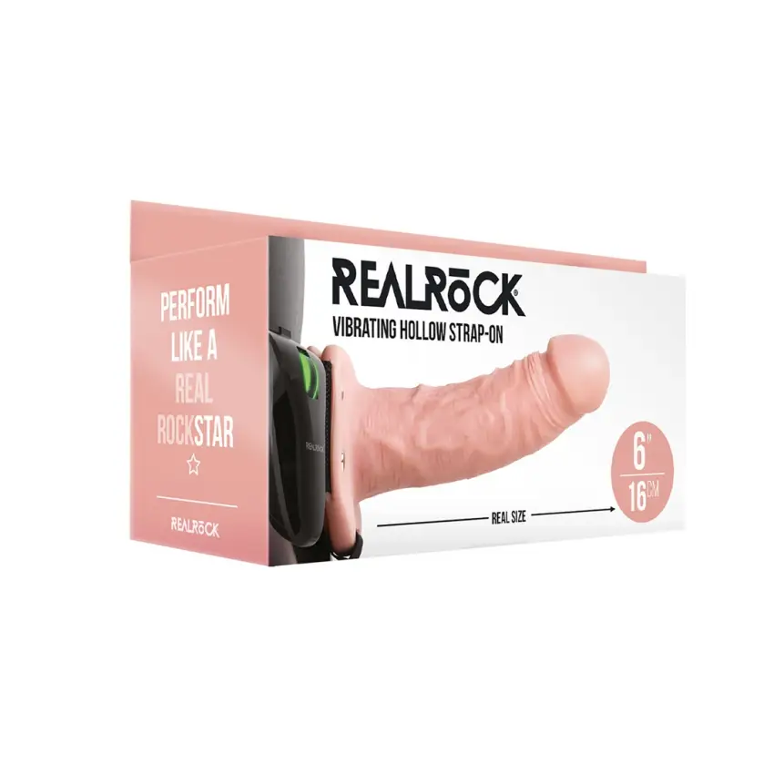 RealRock - Wibrator - dildo na pasku  15,5 cm - obrazek 2