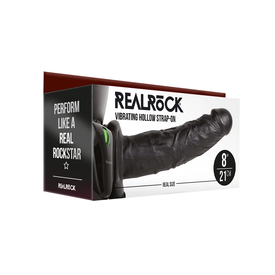 RealRock - Wibrator - dildo na pasku 20,5 cm 2 RealRock - Wibrator - dildo na pasku 20,5 cm - obrazek 2