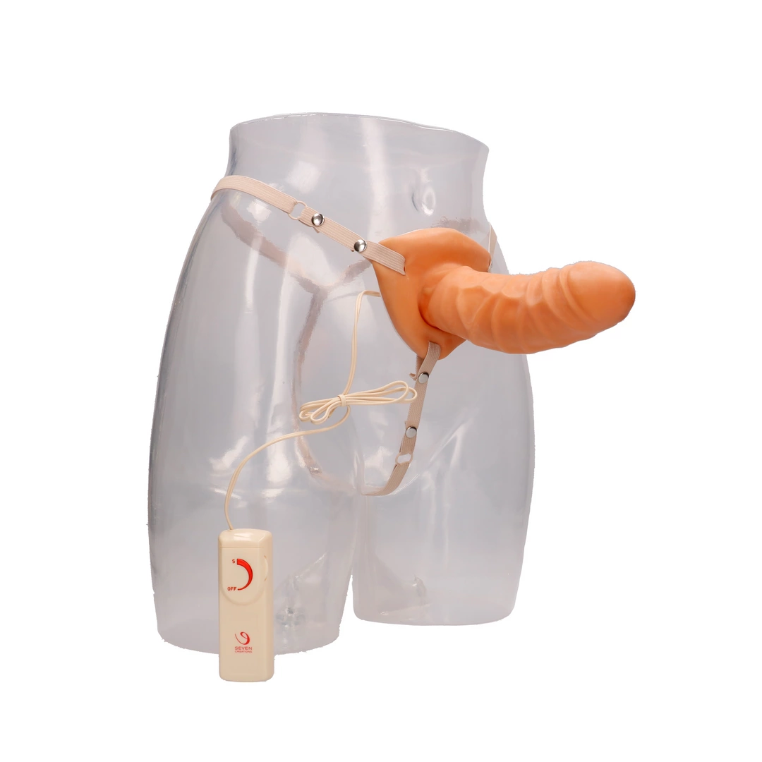 Seven Creations - Wibrujące dildo na pasku 1 Seven Creations - Wibrujące dildo na pasku