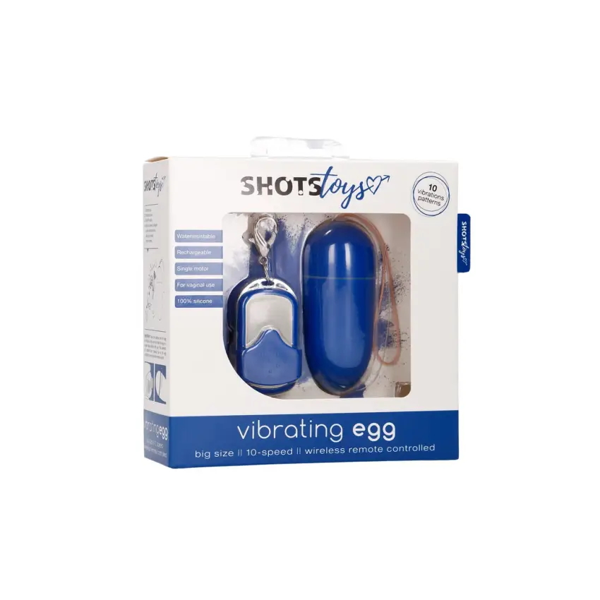 Shots Toys - Wibrujące jajeczko - 10 prędkości - pilot - L - obrazek 2