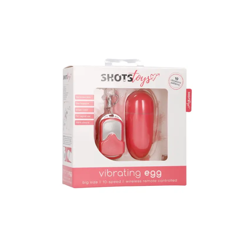 Shots Toys - Wibrujące jajeczko  - 10 prędkości - pilot - L - obrazek 2