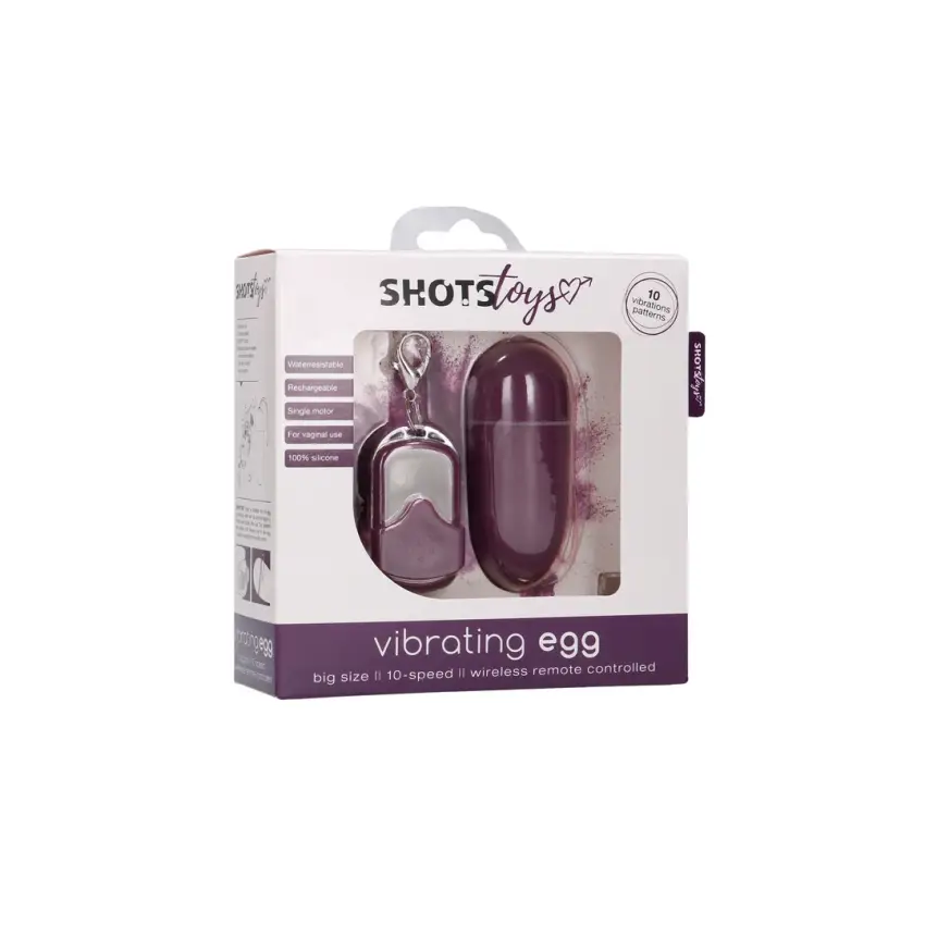 Shots Toys - Wibrujące jajeczko  - 10 prędkości - pilot - L - obrazek 2