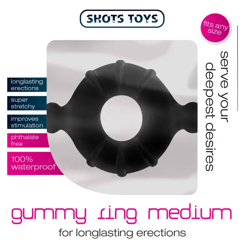 Shots Toys - Pierścień erekcyjny średni - obrazek 4