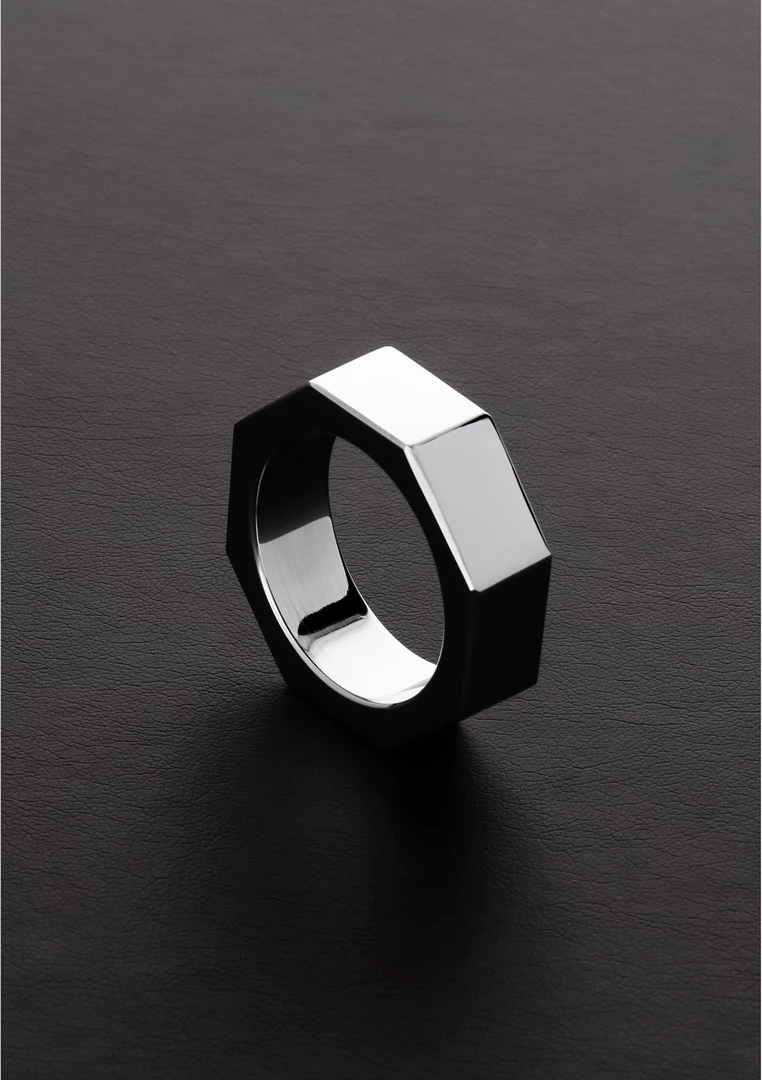 Steel - Pierścień erekcyjny przedłużający erekcję  - 0.6 x 0.2 x 45 / 15 x 6 x 45 mm