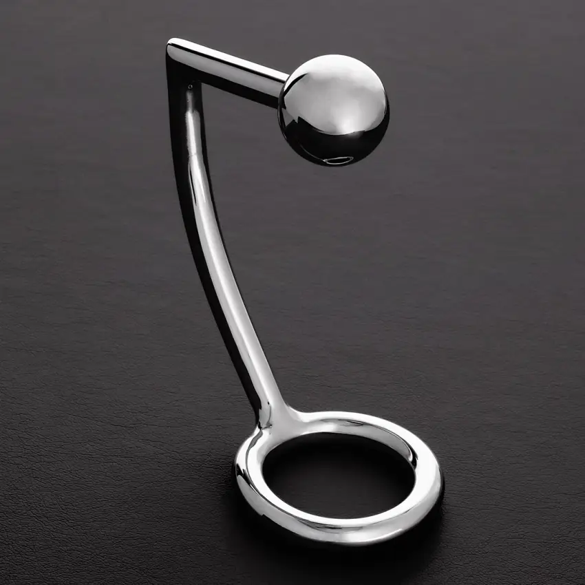 Steel - Pierścień erekcyjny z kulką analną - 2,2 x 1,2 / 55/30 mm - obrazek 4