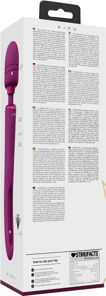 Vive - Różdżka z podwójnym końcem i innowacyjnym stymulatorem punktu G Kiku 3 Vive - Różdżka z podwójnym końcem i innowacyjnym stymulatorem punktu G Kiku - obrazek 3